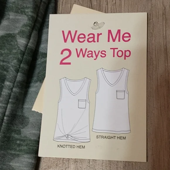 Bobbie Brooks Sz Medium Camo Tank Top - Picture 6 of 13